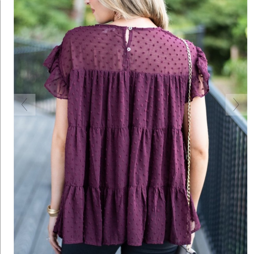 THE MINT JULEP RED SWISS DOT TOP